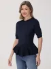 Cable Knit Peplum Top sold by 89th & Madison