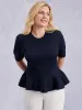 Cable Knit Peplum Top sold by 89th & Madison