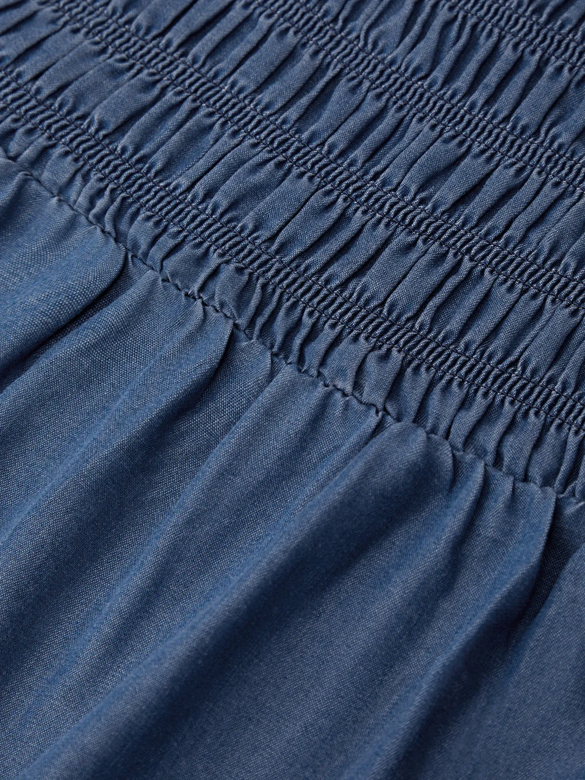 Denim Smocked Maxi Dress sold by 89th & Madison product image thumbnail 4