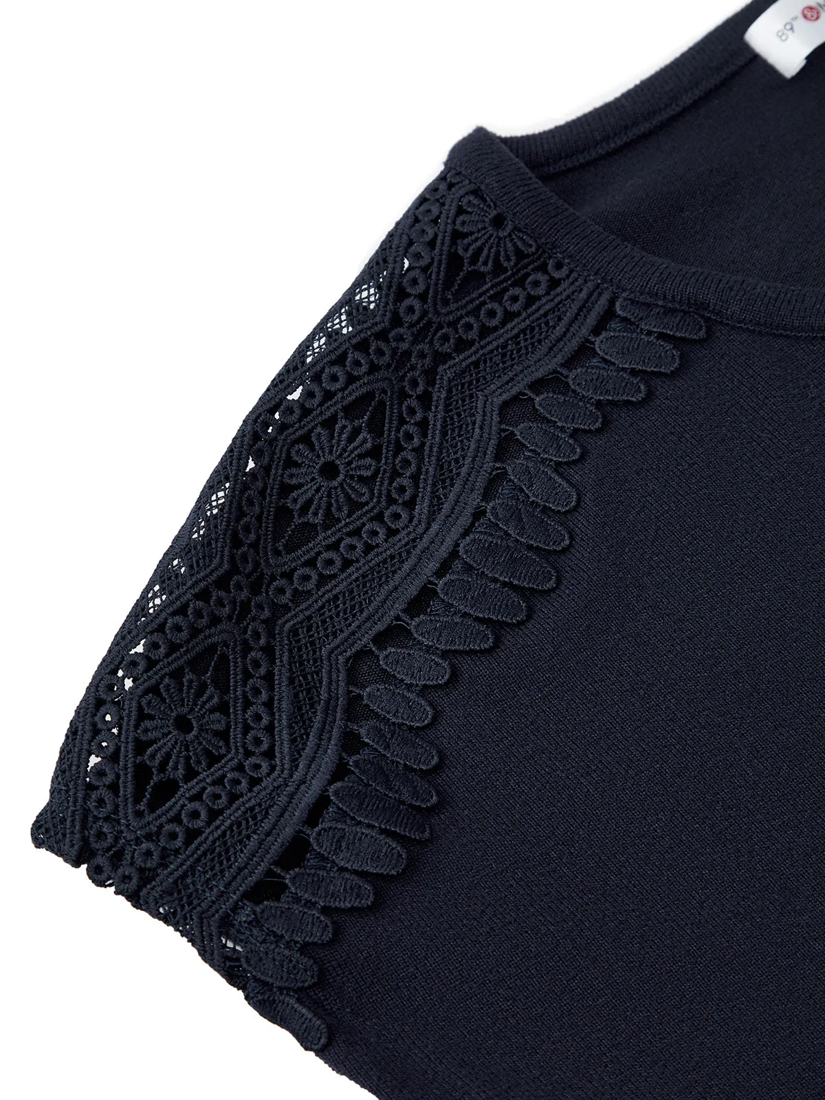 Crochet Lace Trim Top sold by 89th & Madison product image thumbnail 5