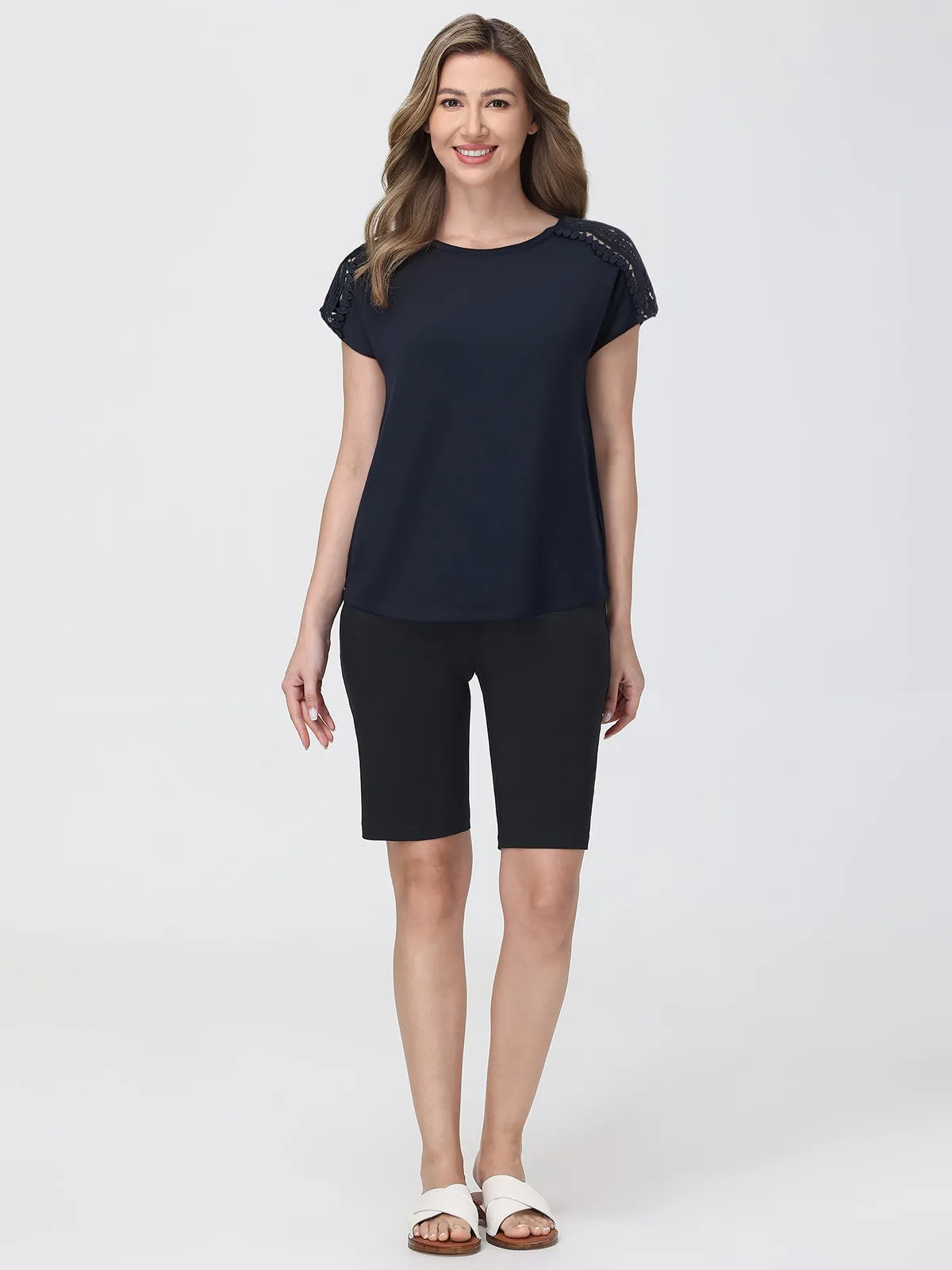 Crochet Lace Trim Top sold by 89th & Madison product image thumbnail 4