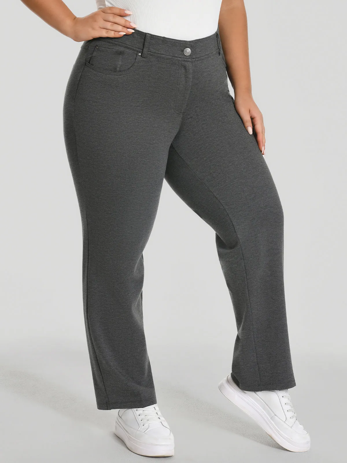 Plus Luxe Ponte Straight Leg Pants sold by 89th & Madison product image thumbnail 4