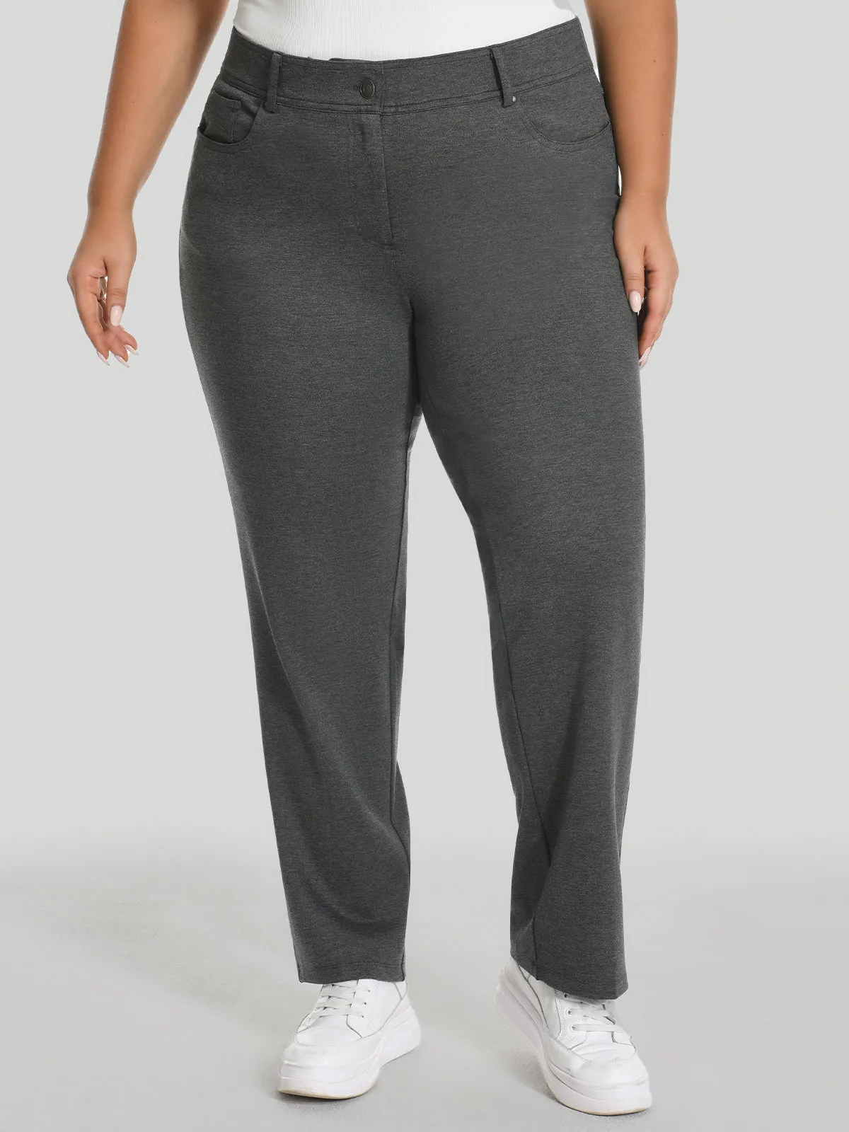 Plus Luxe Ponte Straight Leg Pants sold by 89th & Madison
