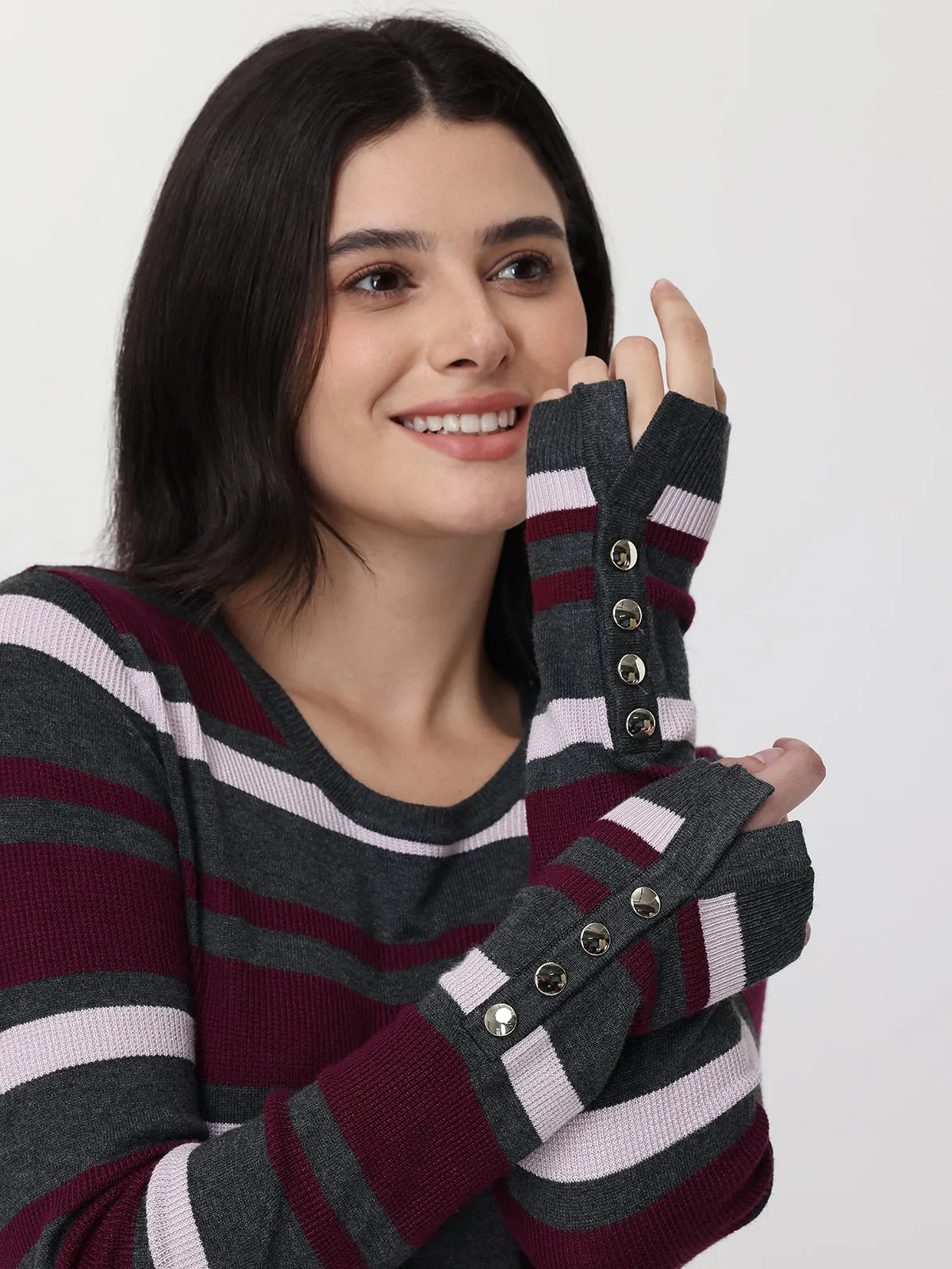 Stripe Crewneck Sweater sold by 89th & Madison product image thumbnail 4