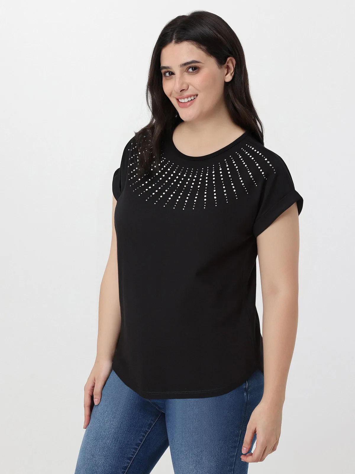 Rhinestone Cool Feel Top sold by 89th & Madison product image thumbnail 3