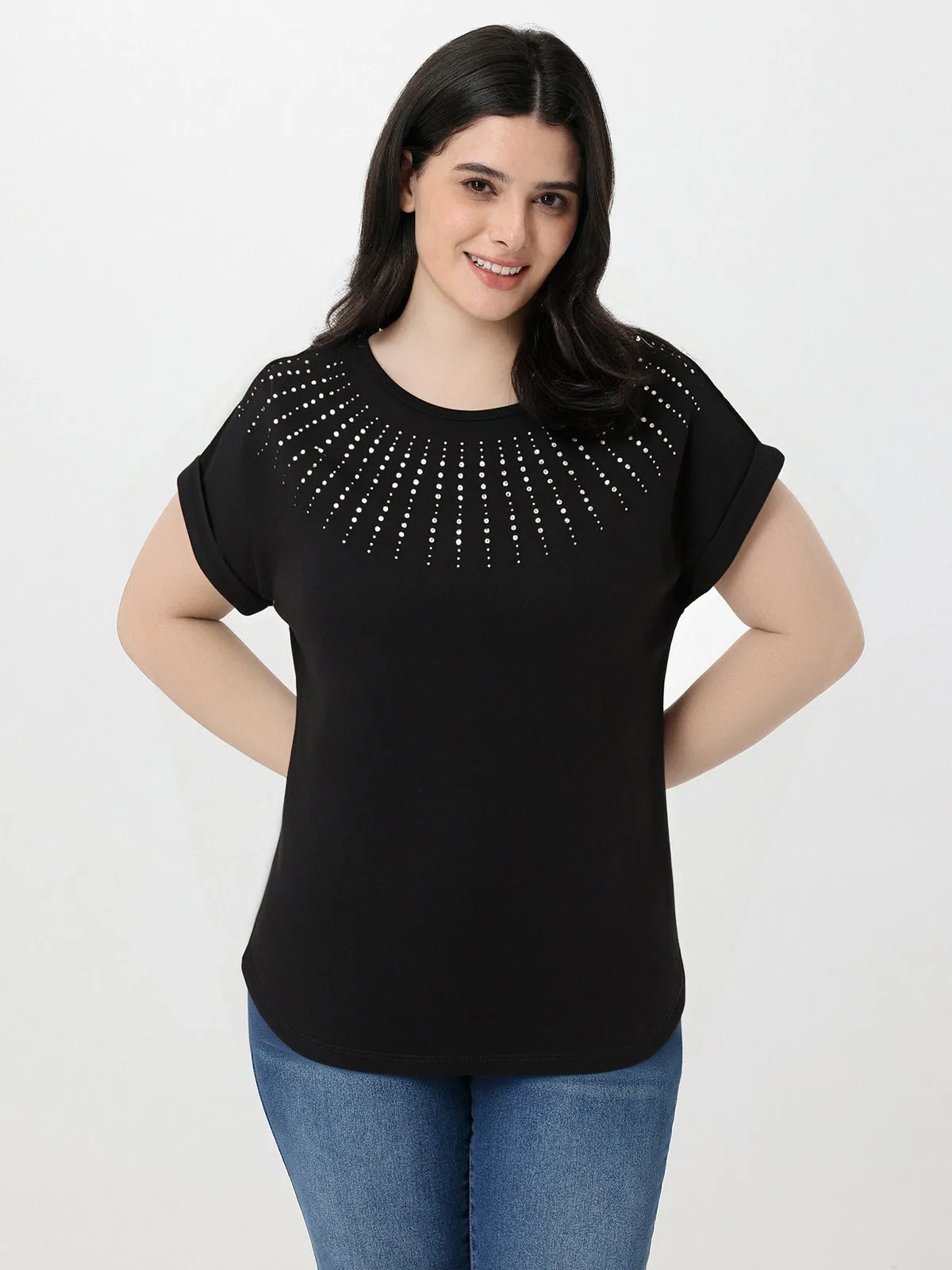 Rhinestone Cool Feel Top sold by 89th & Madison