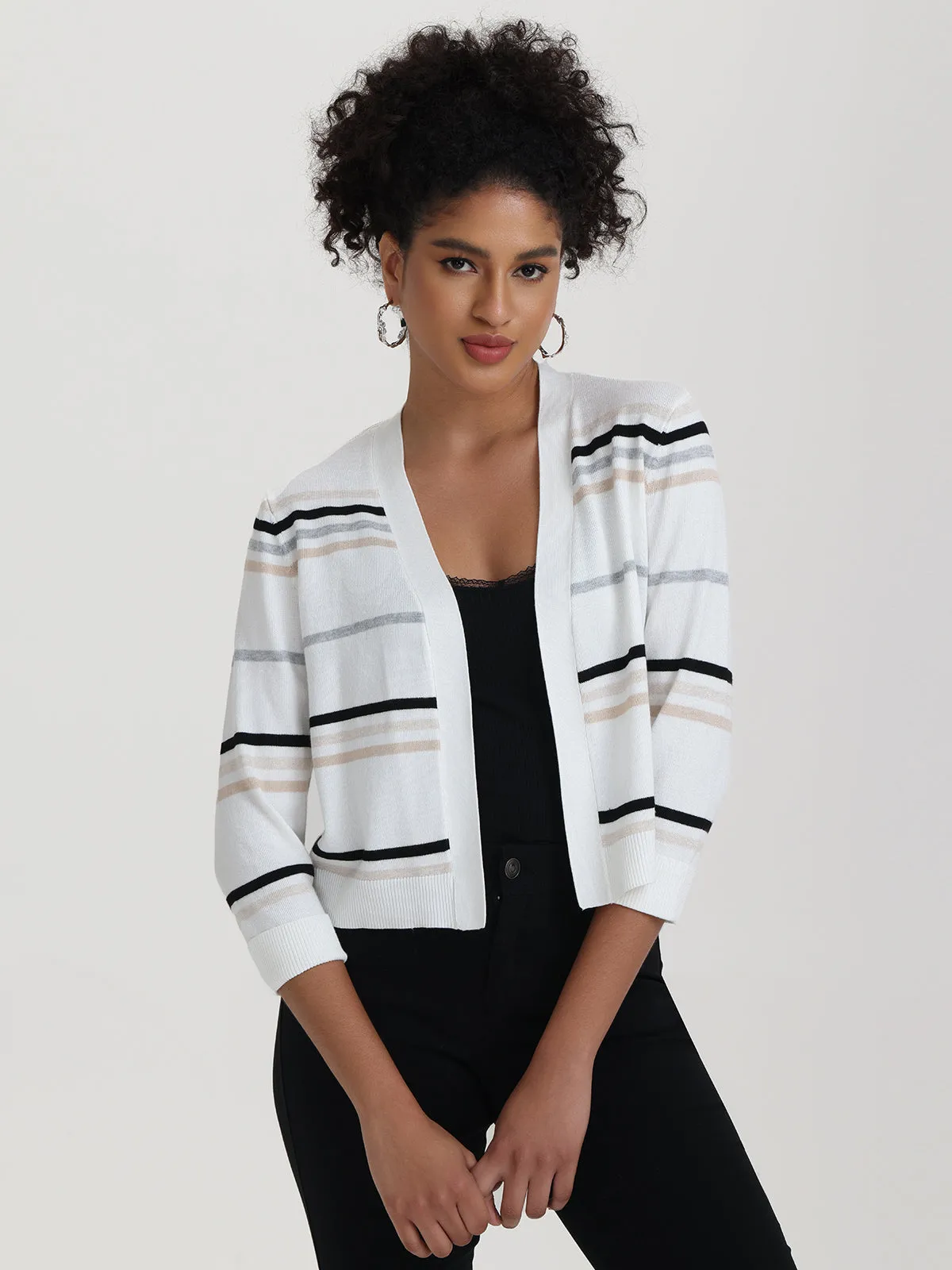 Stripe Crop Cardigan sold by 89th & Madison product image thumbnail 4