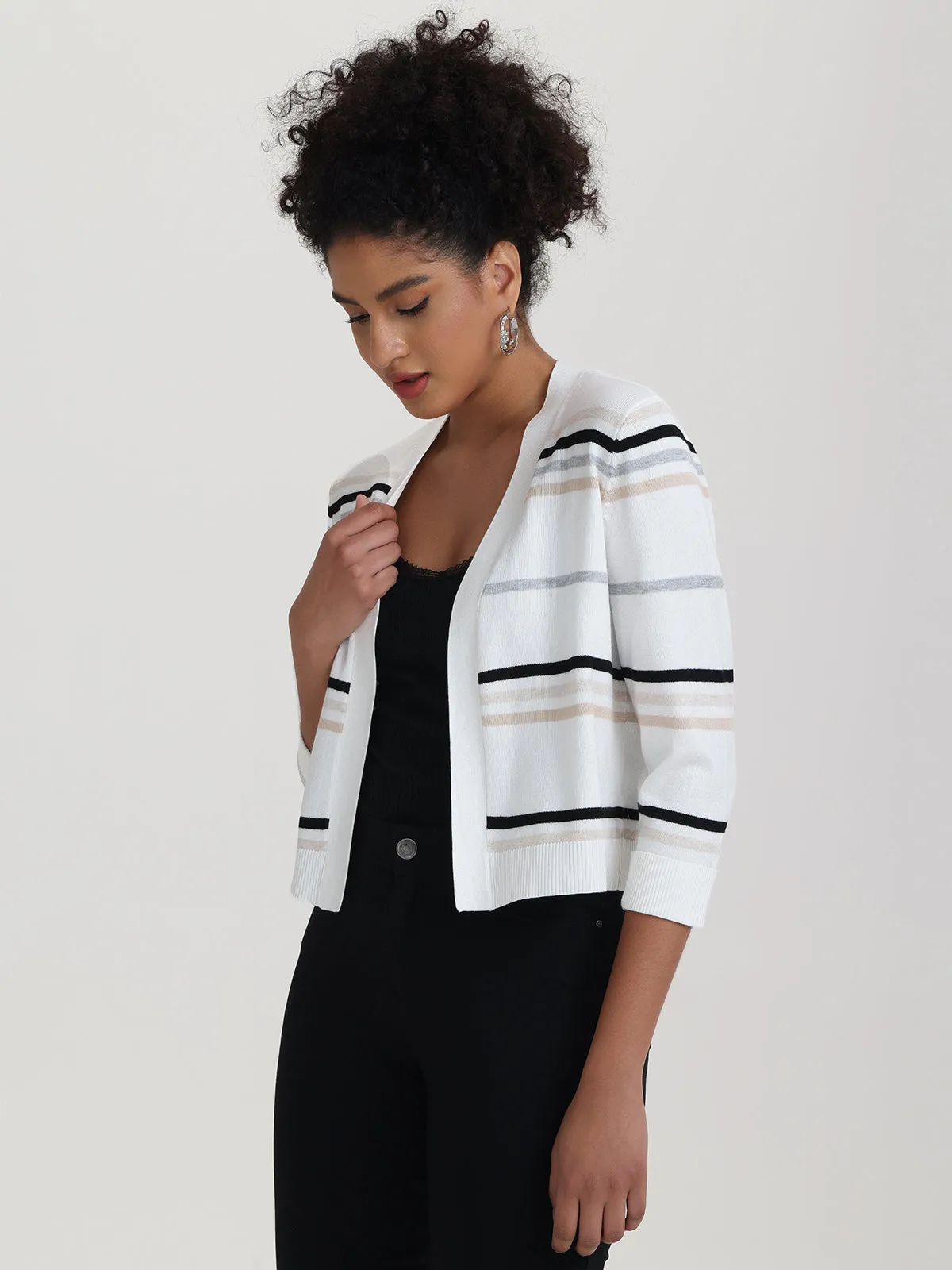 Stripe Crop Cardigan sold by 89th & Madison product image thumbnail 5