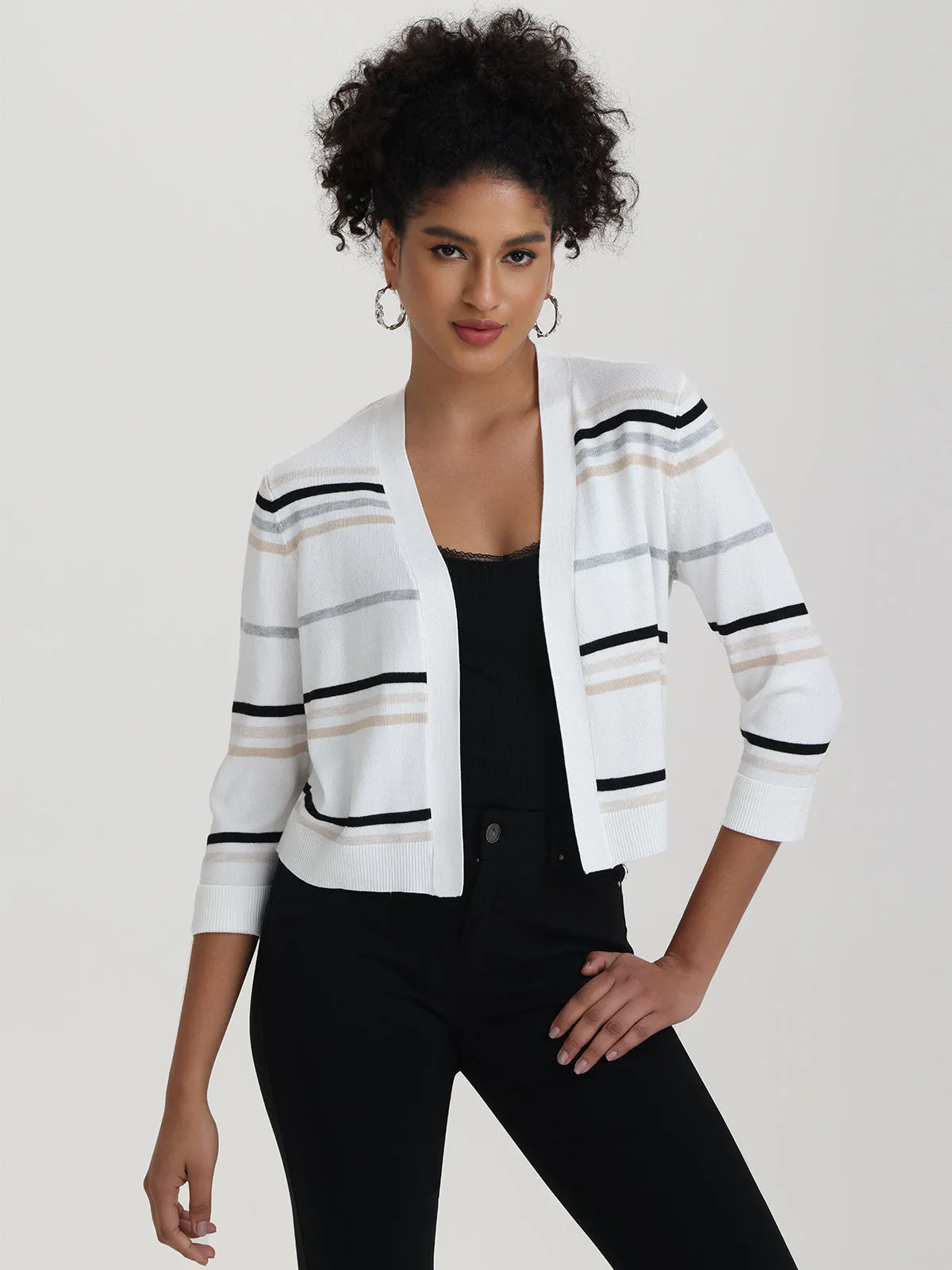 Stripe Crop Cardigan sold by 89th & Madison product image thumbnail 3