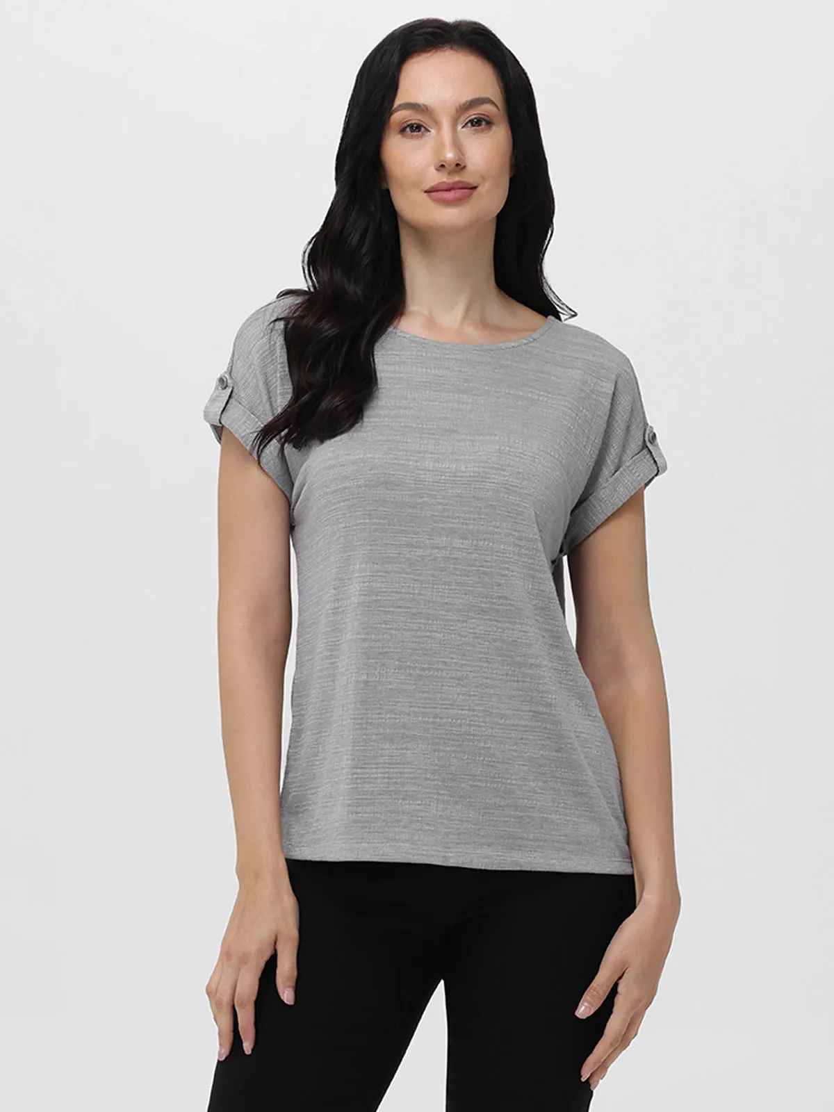 Drop Shoulder Knit Top sold by 89th & Madison