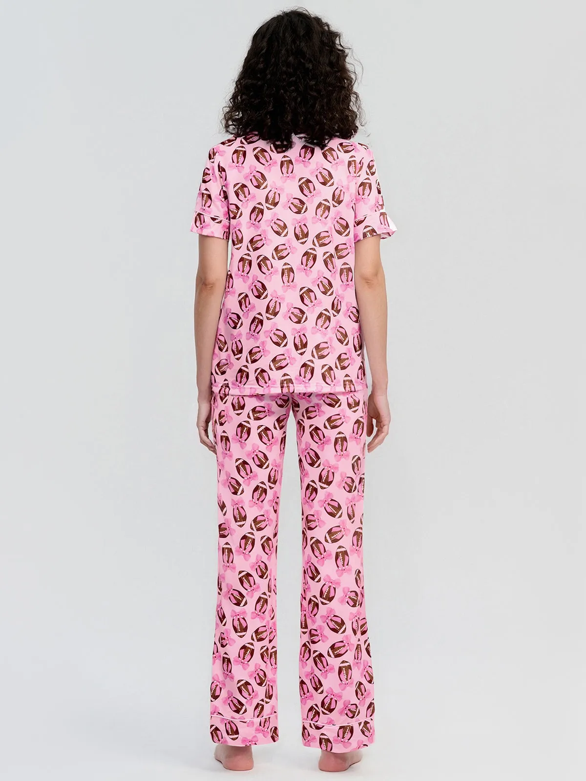 Football Short Sleeve Pajamas Set sold by 89th & Madison product image thumbnail 2