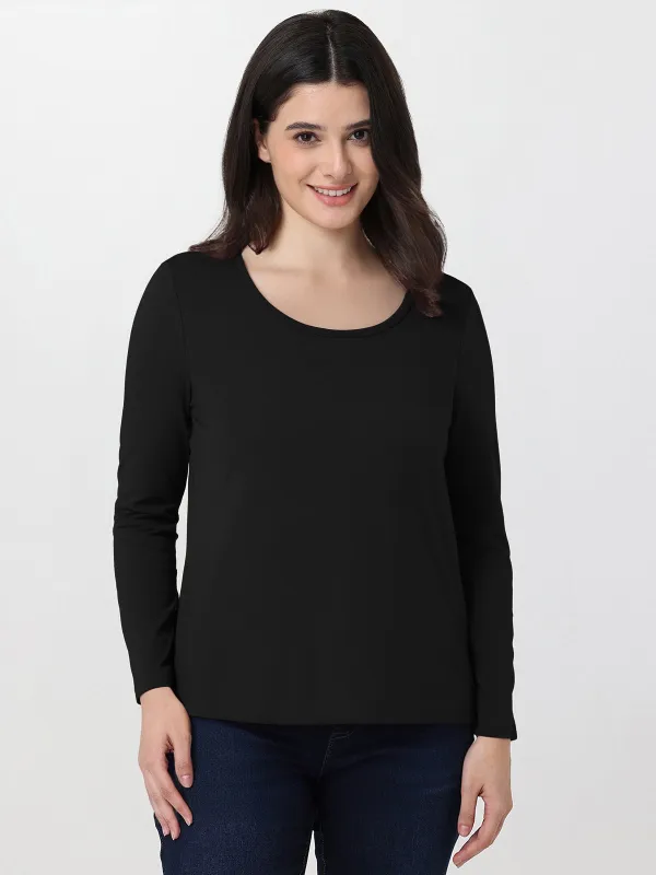 Scoop Neck Long Sleeve Top sold by 89th & Madison