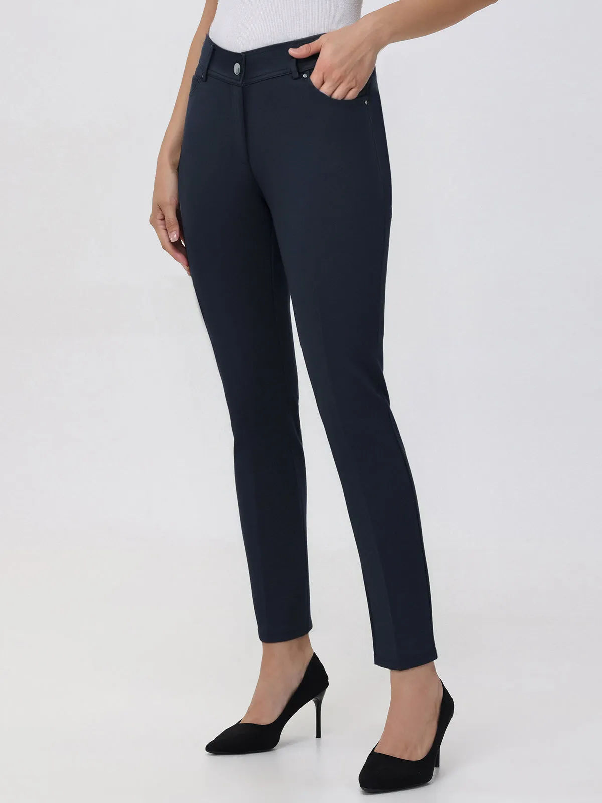 Luxe Ponte Straight Leg Pants sold by 89th & Madison product image thumbnail 4