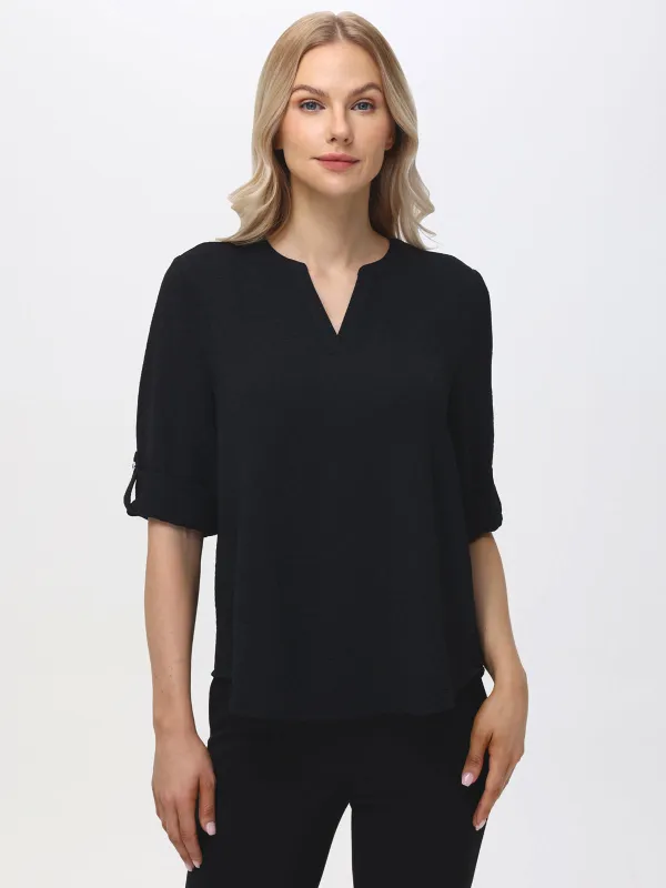 3/4 Sleeve Popover Blouse sold by 89th & Madison