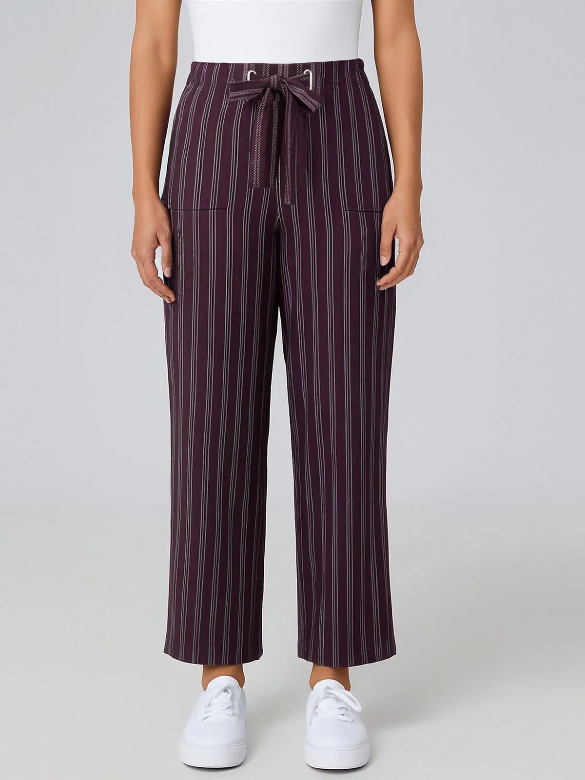 Stripe Wide Leg Drawstring Pants sold by 89th & Madison