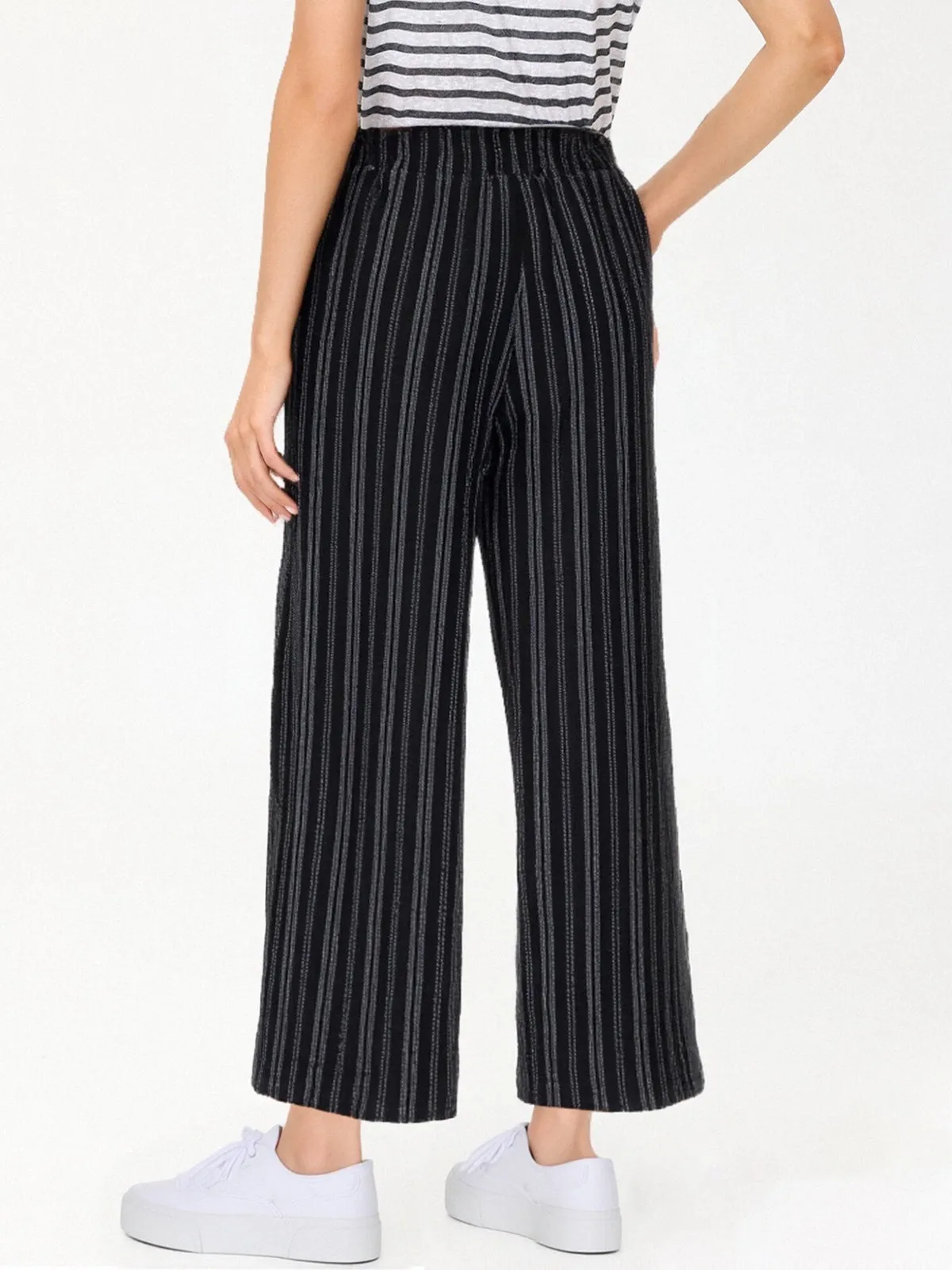 Stripe Wide Leg Drawstring Pants sold by 89th & Madison product image thumbnail 3
