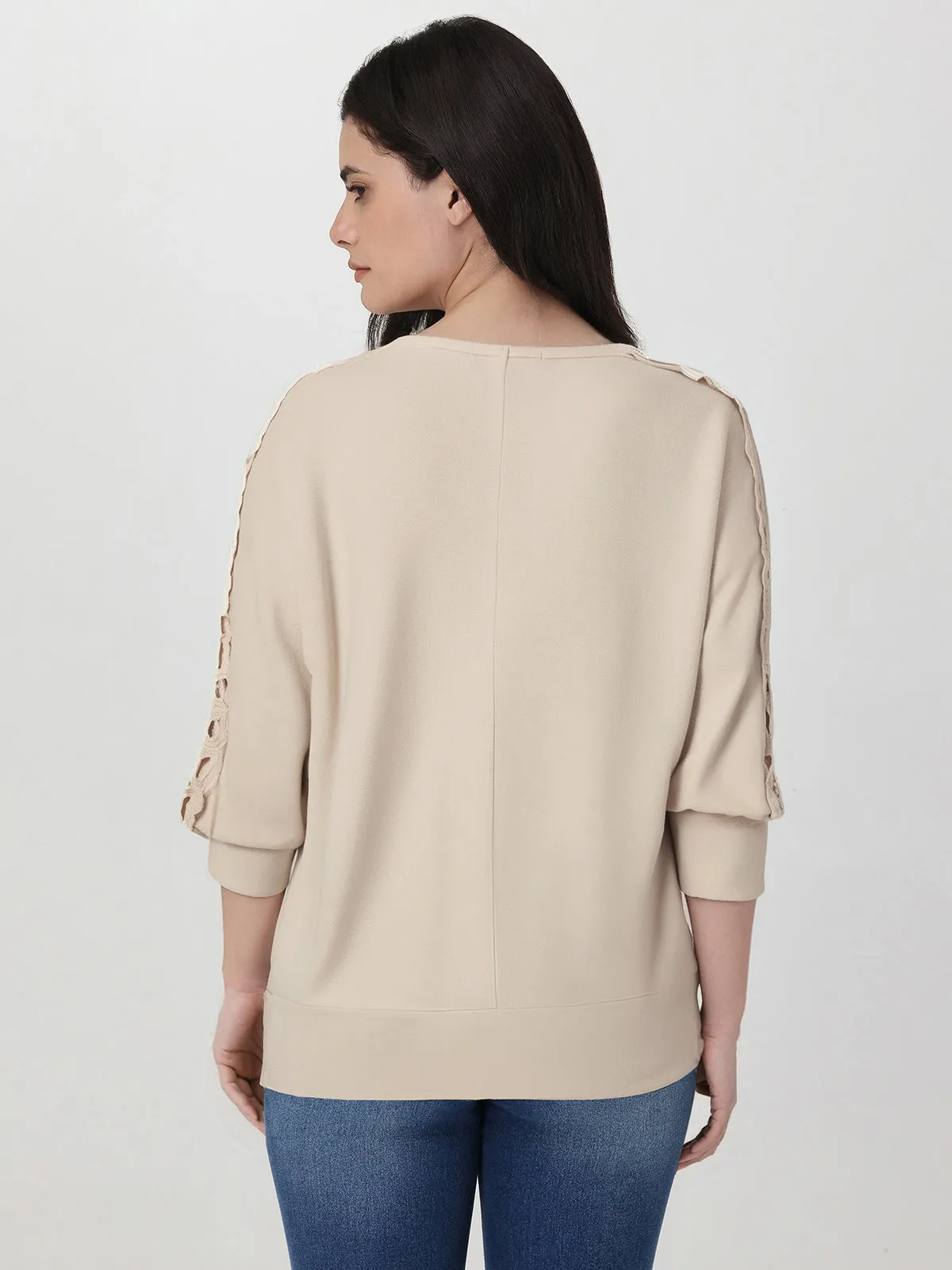 Lace Inset Sleeve Dolman Top sold by 89th & Madison product image thumbnail 2