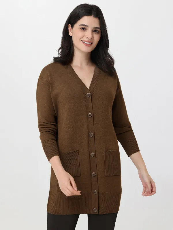 V-Neck Button Front Cardigan sold by 89th & Madison