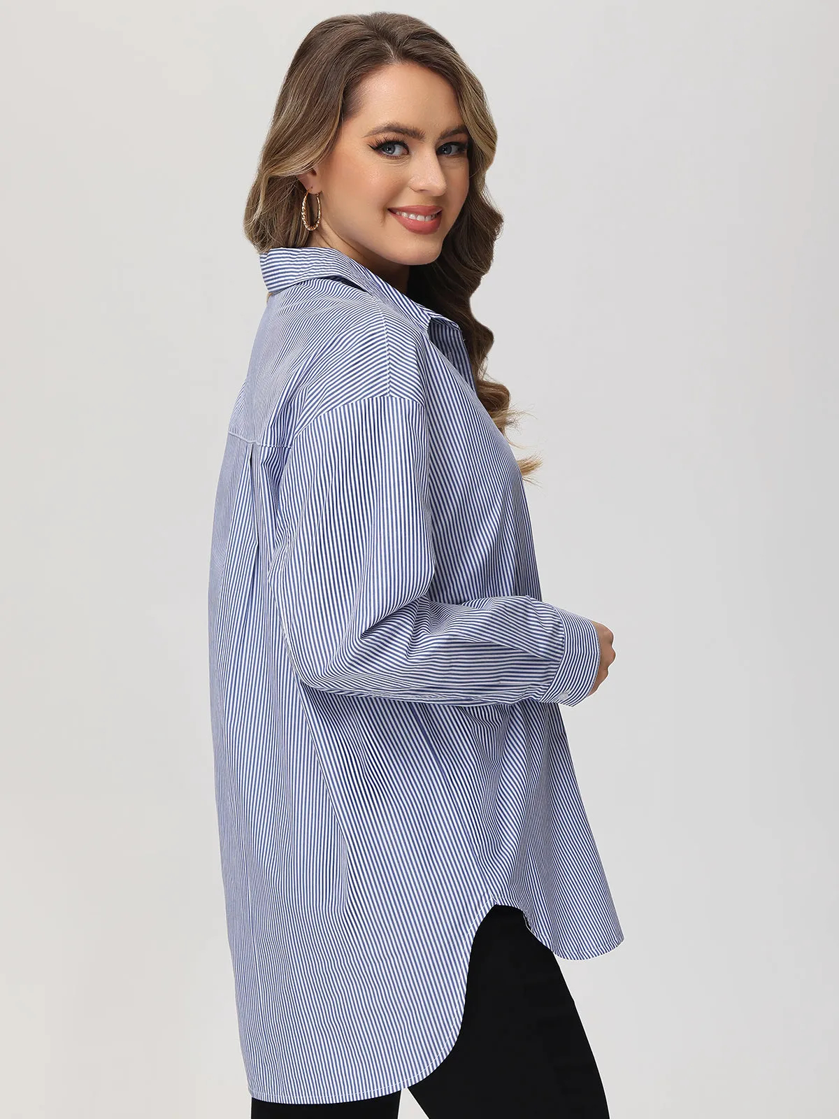 Stripe Button Down Shirt sold by 89th & Madison product image thumbnail 4