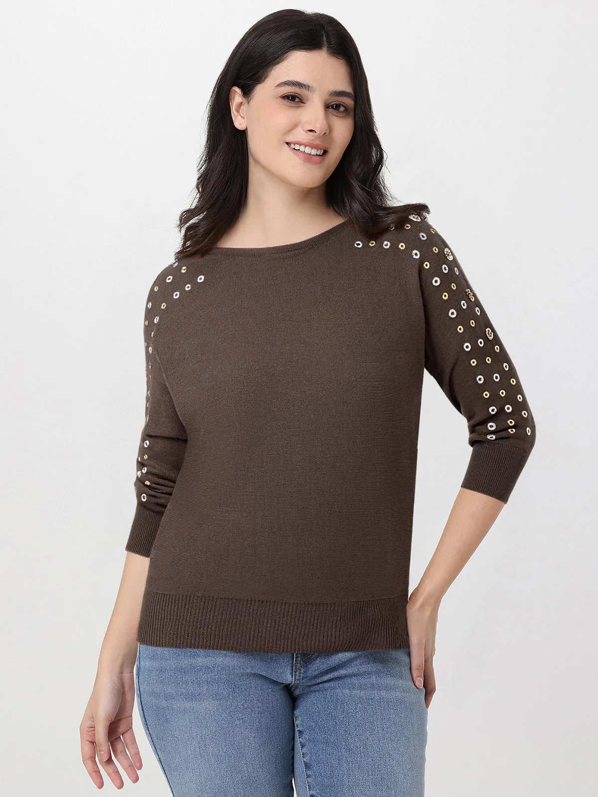 Grommet Sleeve Pullover sold by 89th & Madison