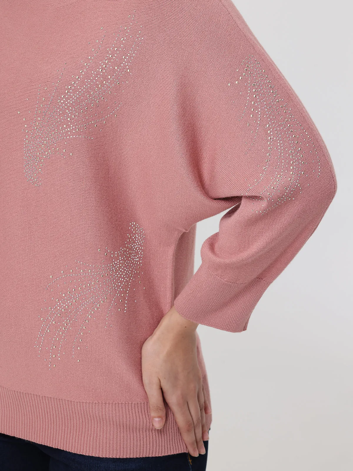 Rhinestone Embellished Boatneck Pullover sold by 89th & Madison product image thumbnail 4