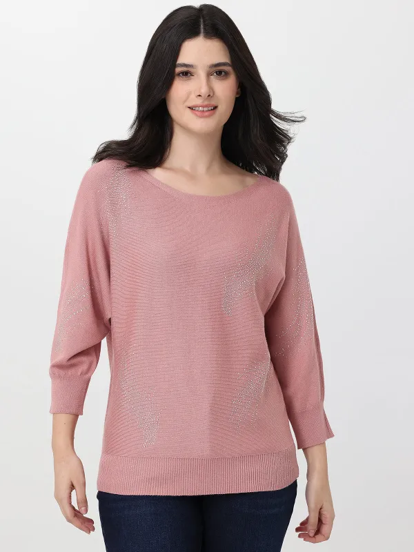 Rhinestone Embellished Boatneck Pullover sold by 89th & Madison