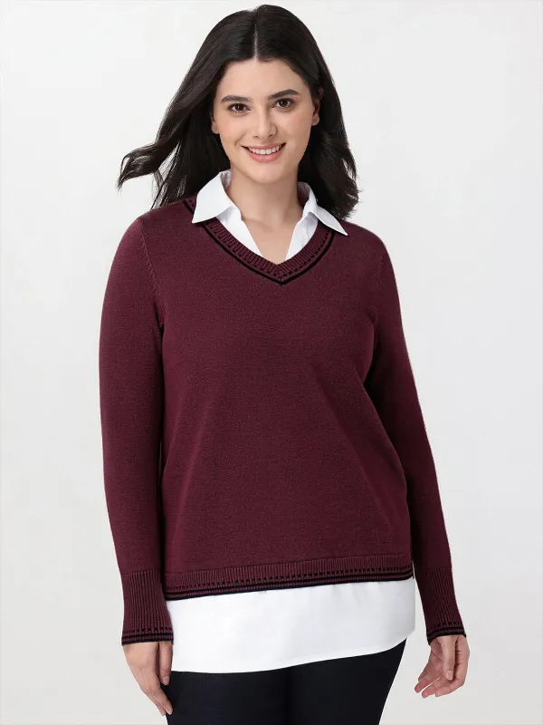 Madison Mixed Media Sweater sold by 89th & Madison