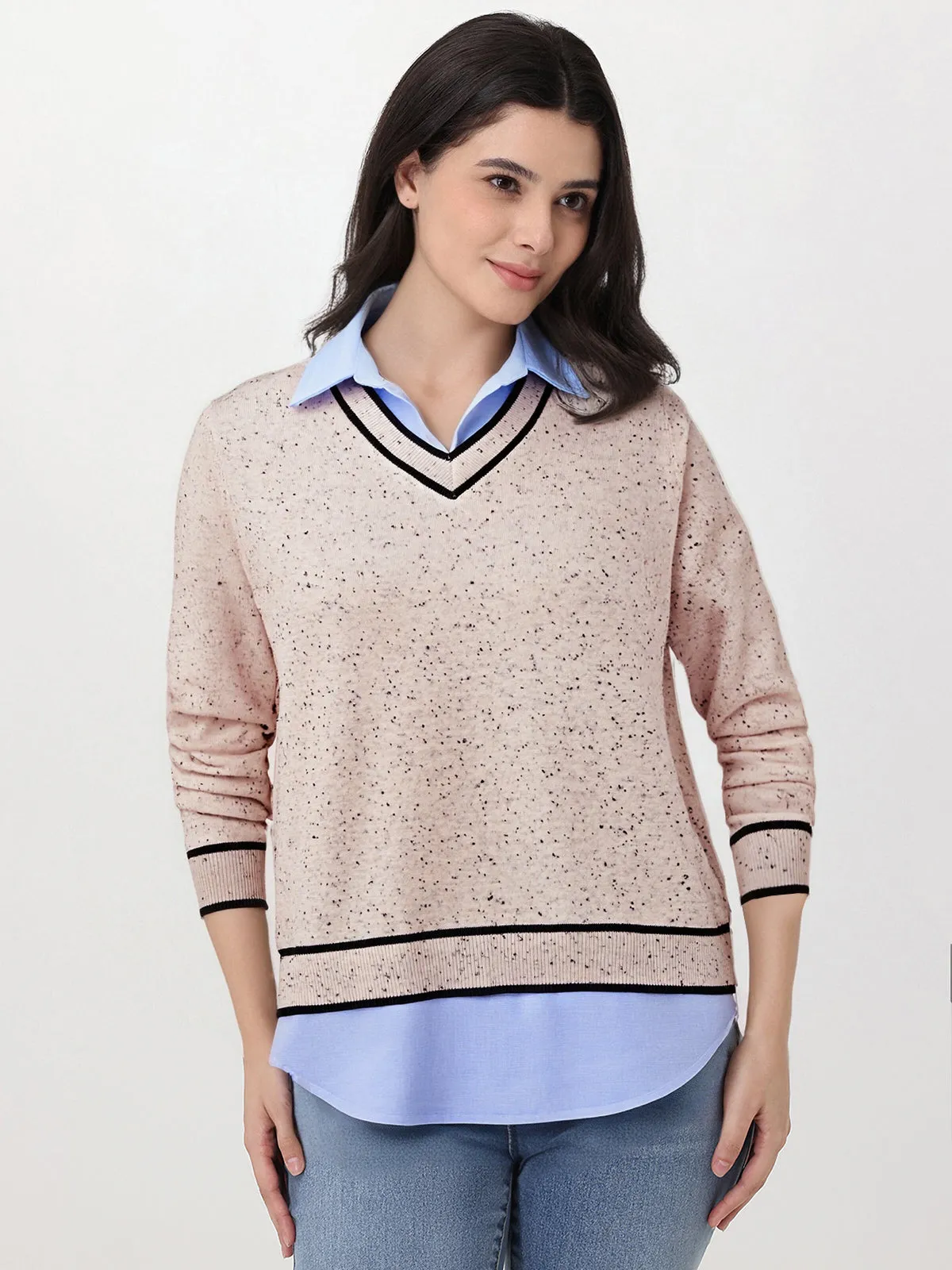 Madison Mixed Media Sweater sold by 89th & Madison