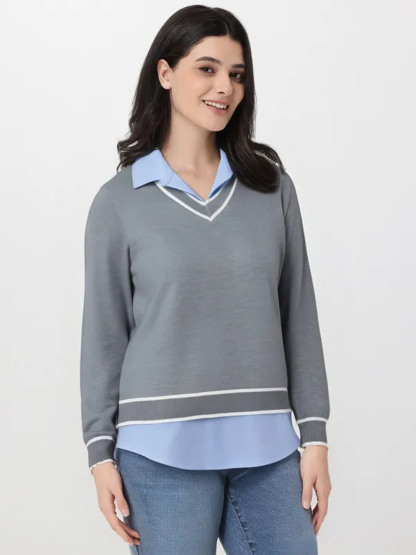 Madison Mixed Media Sweater sold by 89th & Madison