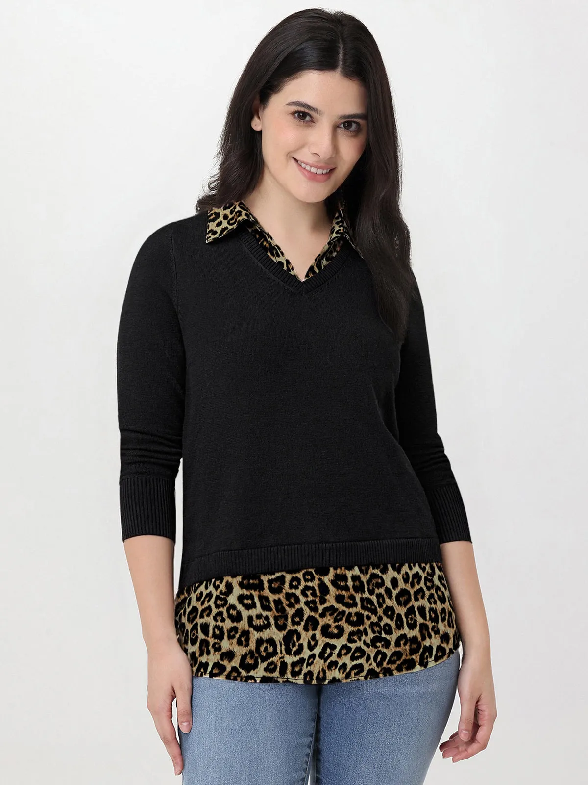 Madison Mixed Media Sweater sold by 89th & Madison