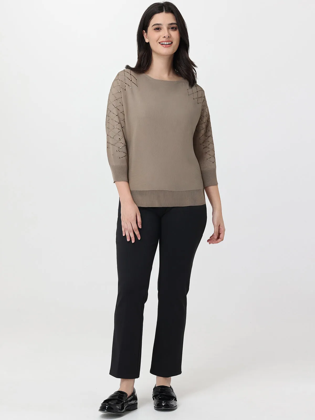 Rhinestone Sleeve Pullover sold by 89th & Madison product image thumbnail 4