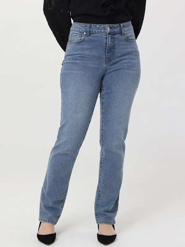 Mid Rise Slim Straight Jean sold by 89th & Madison