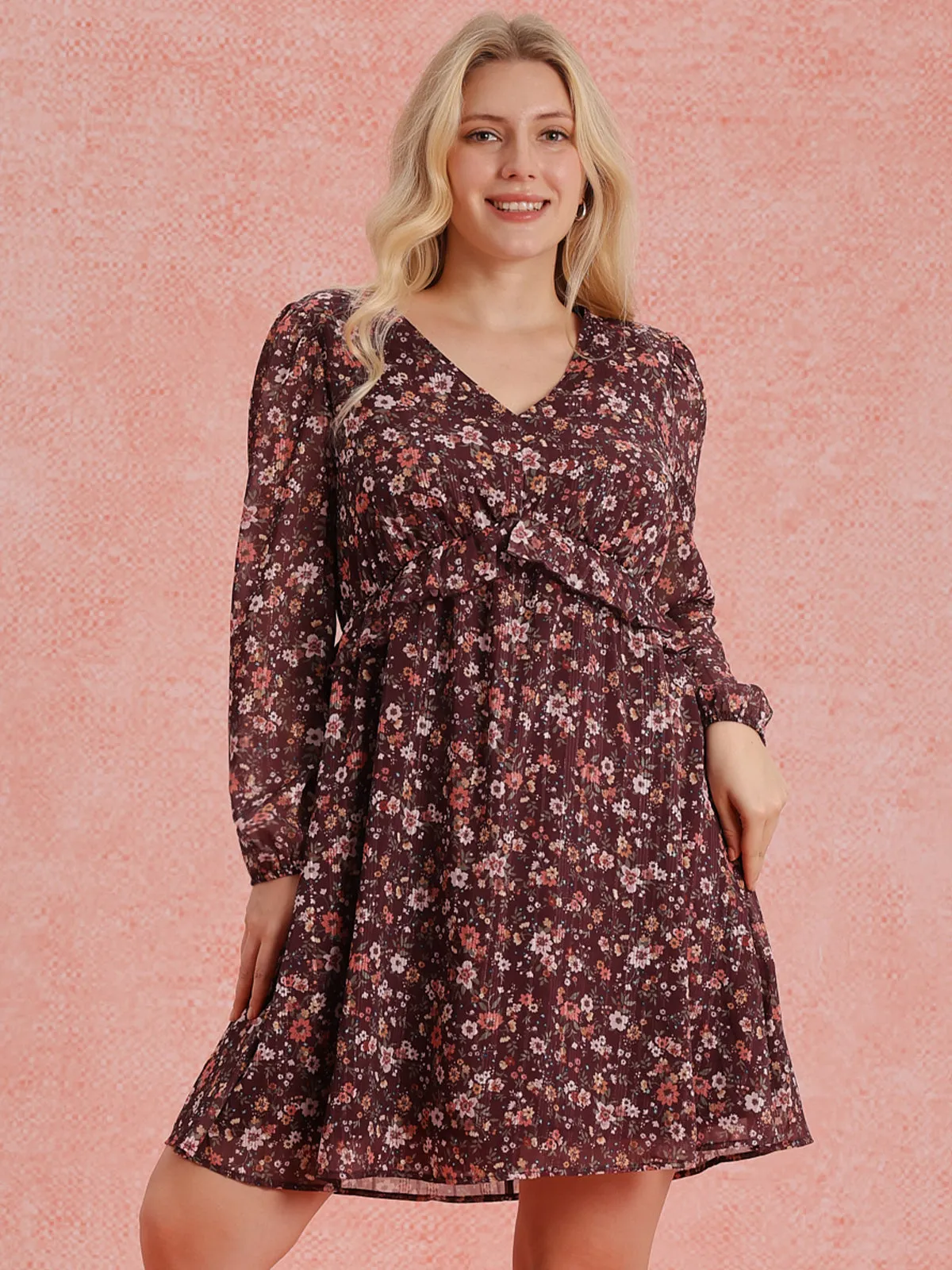 Floral Print Ruffle Mini Dress sold by 89th & Madison