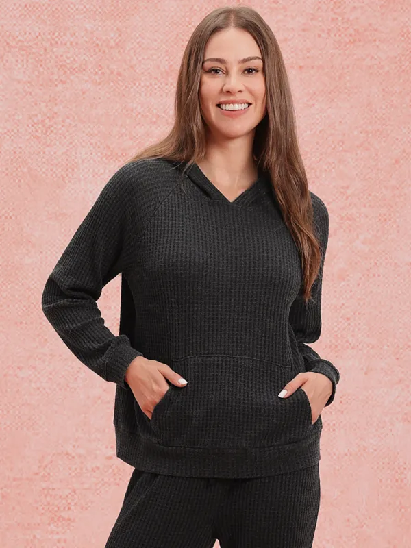 Waffle Knit Hoodie sold by 89th & Madison