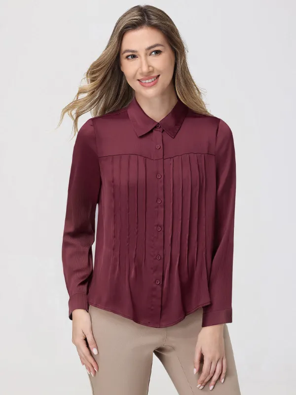 Pintuck Long Sleeve Shirt sold by 89th & Madison