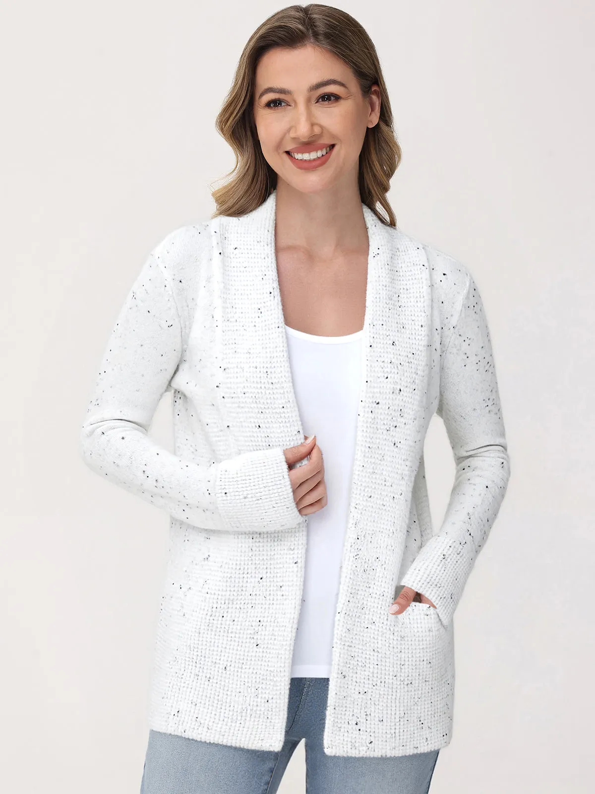 Fleck Cozy J-Pocket Cardigan sold by 89th & Madison