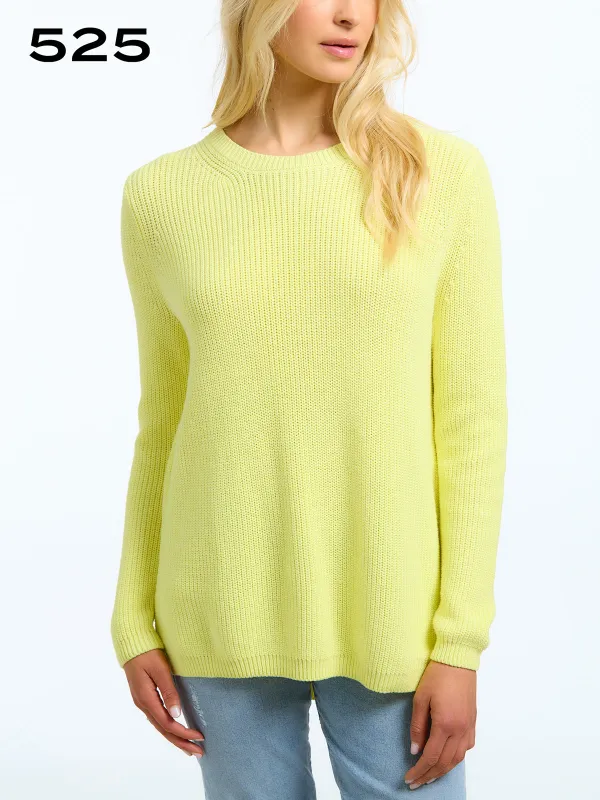 Emma: Crewneck Shaker Stitch Cotton Sweater sold by 89th & Madison