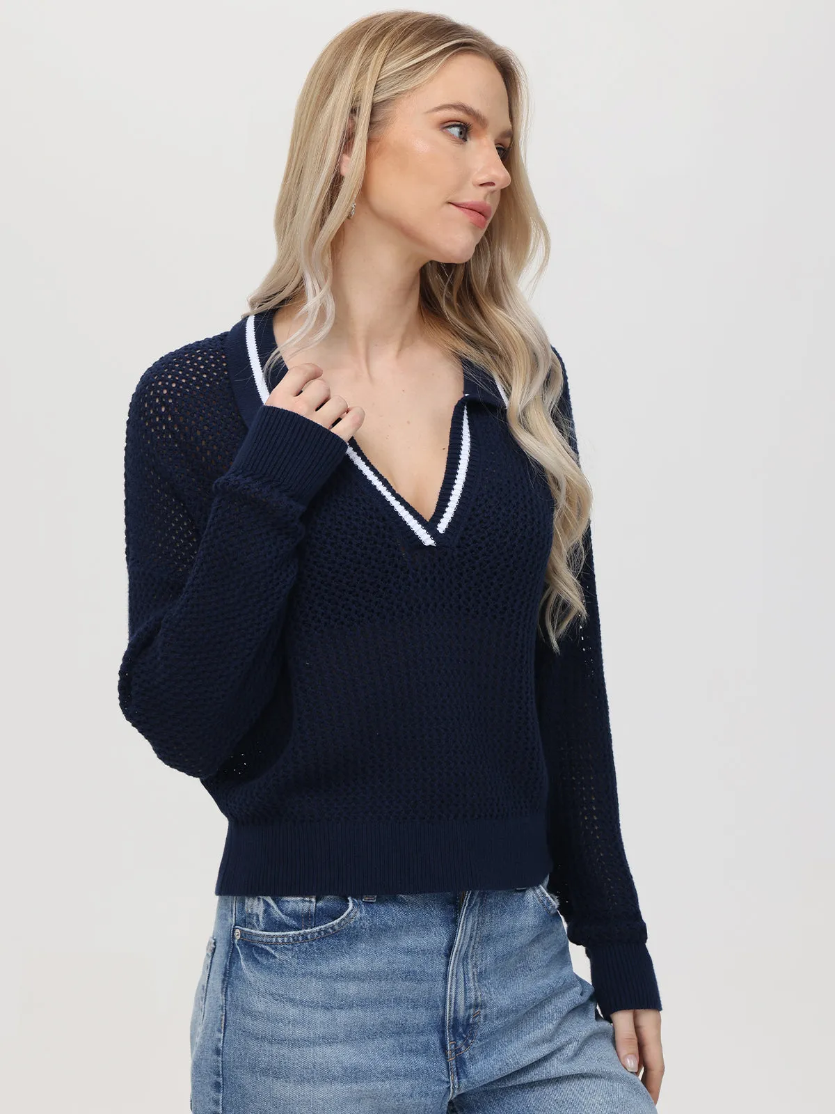 Cara: Tipping Polo Pullover sold by 89th & Madison product image thumbnail 3
