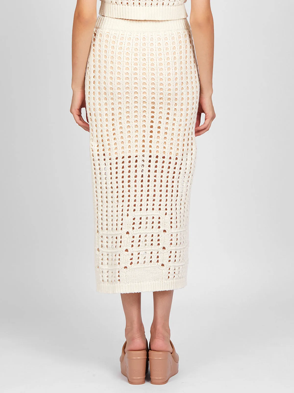 Christina: Open Stitch Midi Skirt sold by 89th & Madison product image thumbnail 3