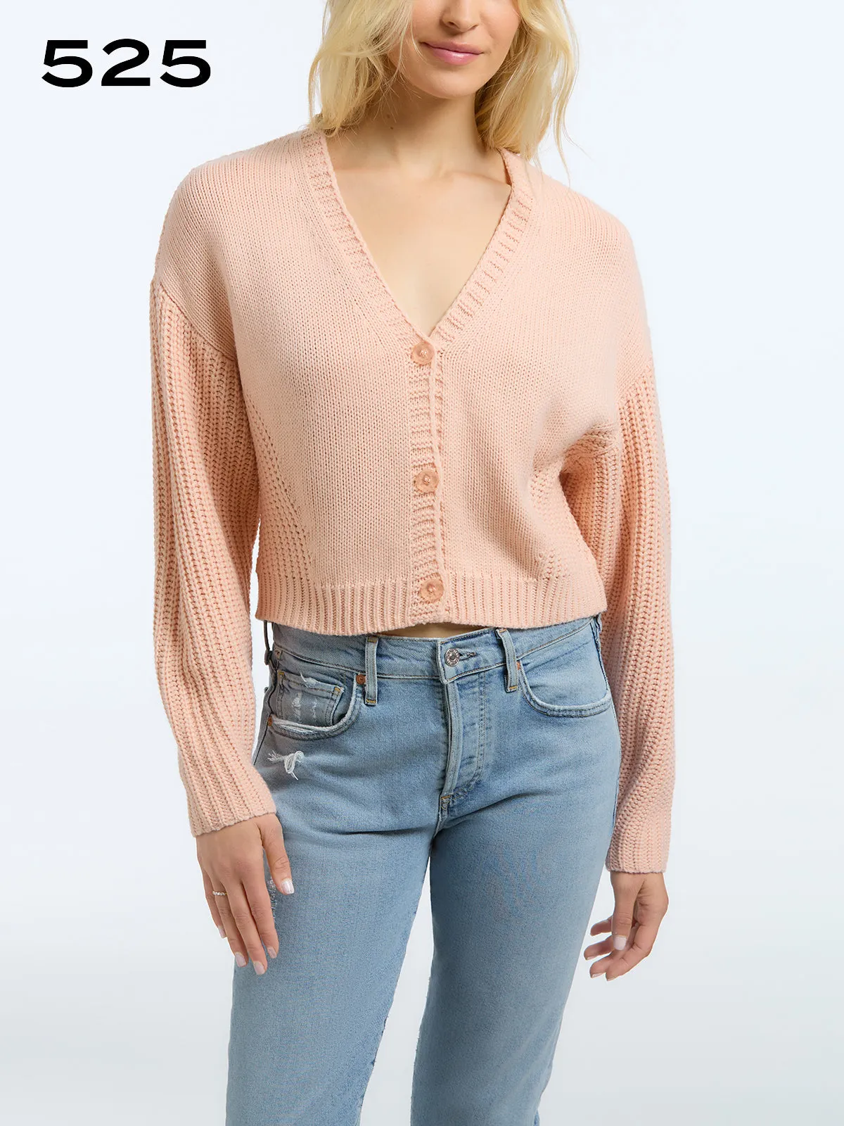 The Harper: Acrylic V-Neck Cardigan sold by 89th & Madison