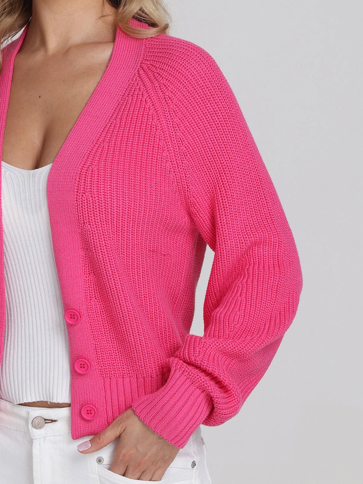 Rumi: Shaker Stitch Cotton Cardigan sold by 89th & Madison product image thumbnail 4