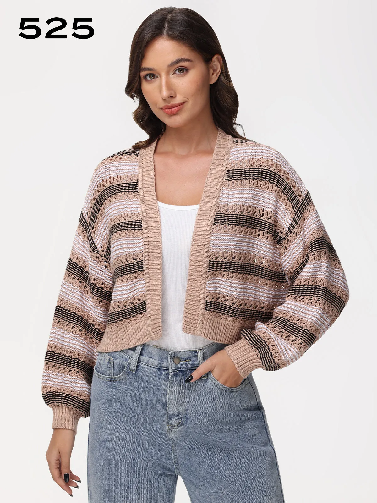 Zoe: Open Stitch Cardigan sold by 89th & Madison