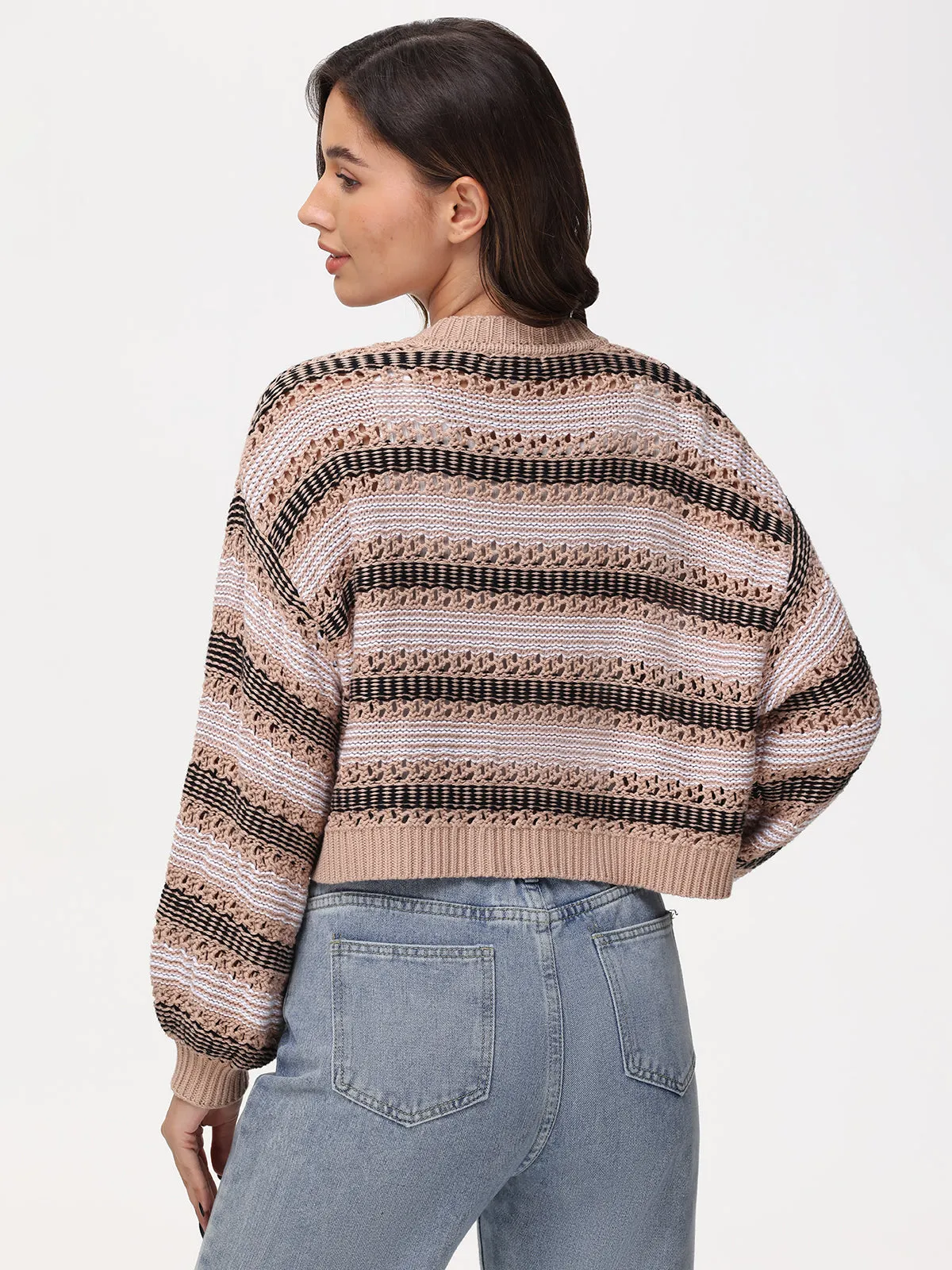 Zoe: Open Stitch Cardigan sold by 89th & Madison product image thumbnail 2