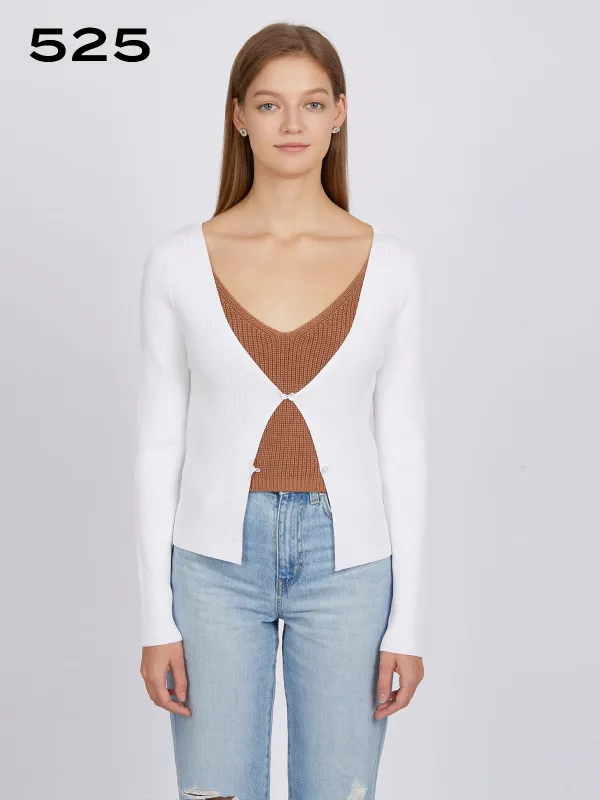 Jess: Button Front Cropped Cardi sold by 89th & Madison