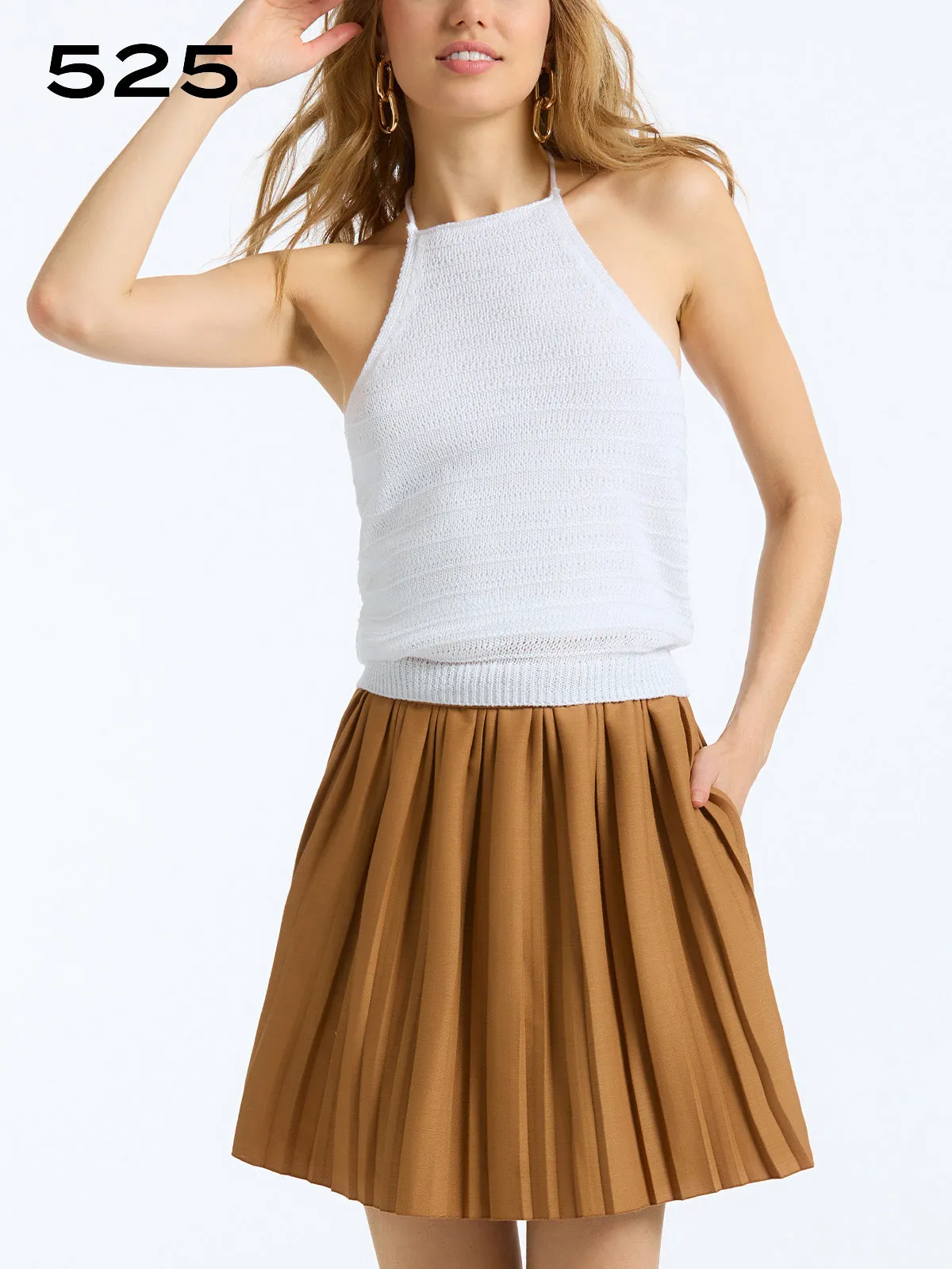 River: Open Stitch Halter Tank sold by 89th & Madison