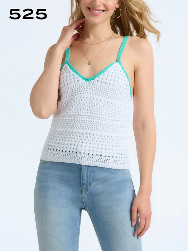 Samantha: Crochet Tank sold by 89th & Madison