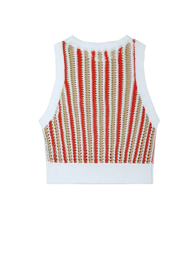 Stripe Crochet Tank sold by 89th & Madison product image thumbnail 4