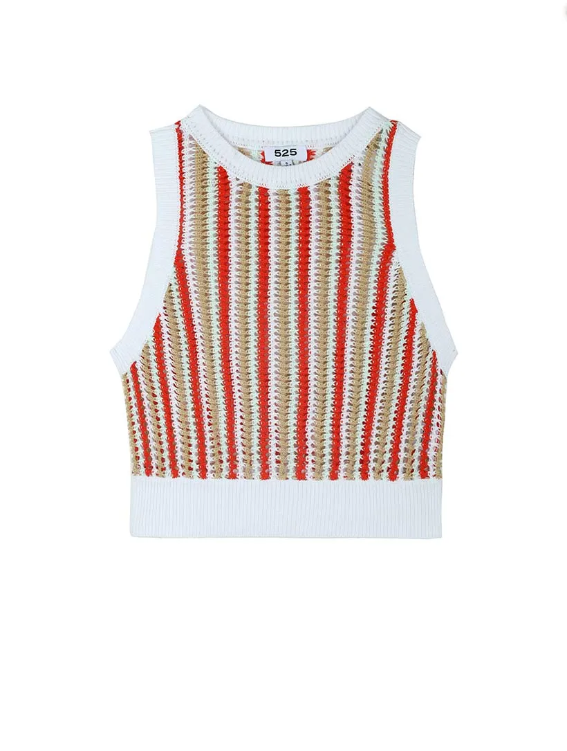 Stripe Crochet Tank sold by 89th & Madison product image thumbnail 3