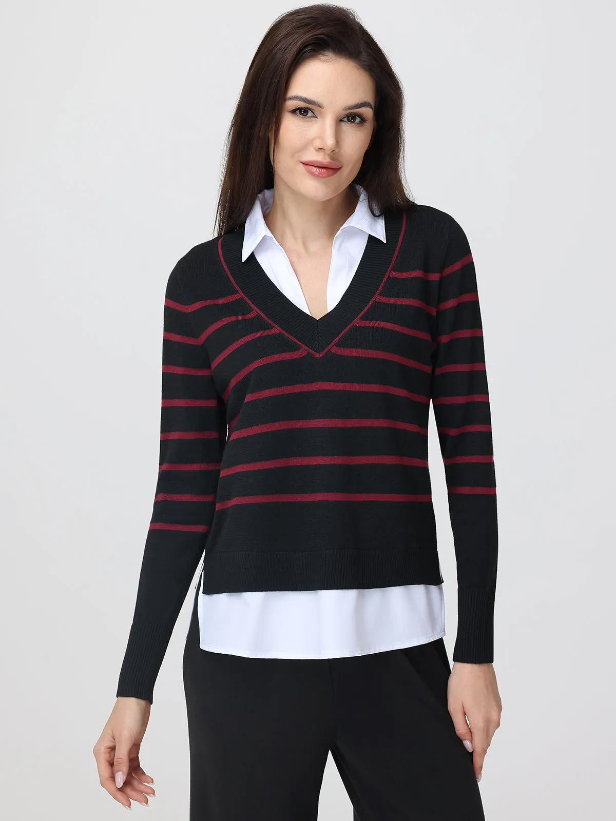 Madison Mixed Media Sweater sold by 89th & Madison