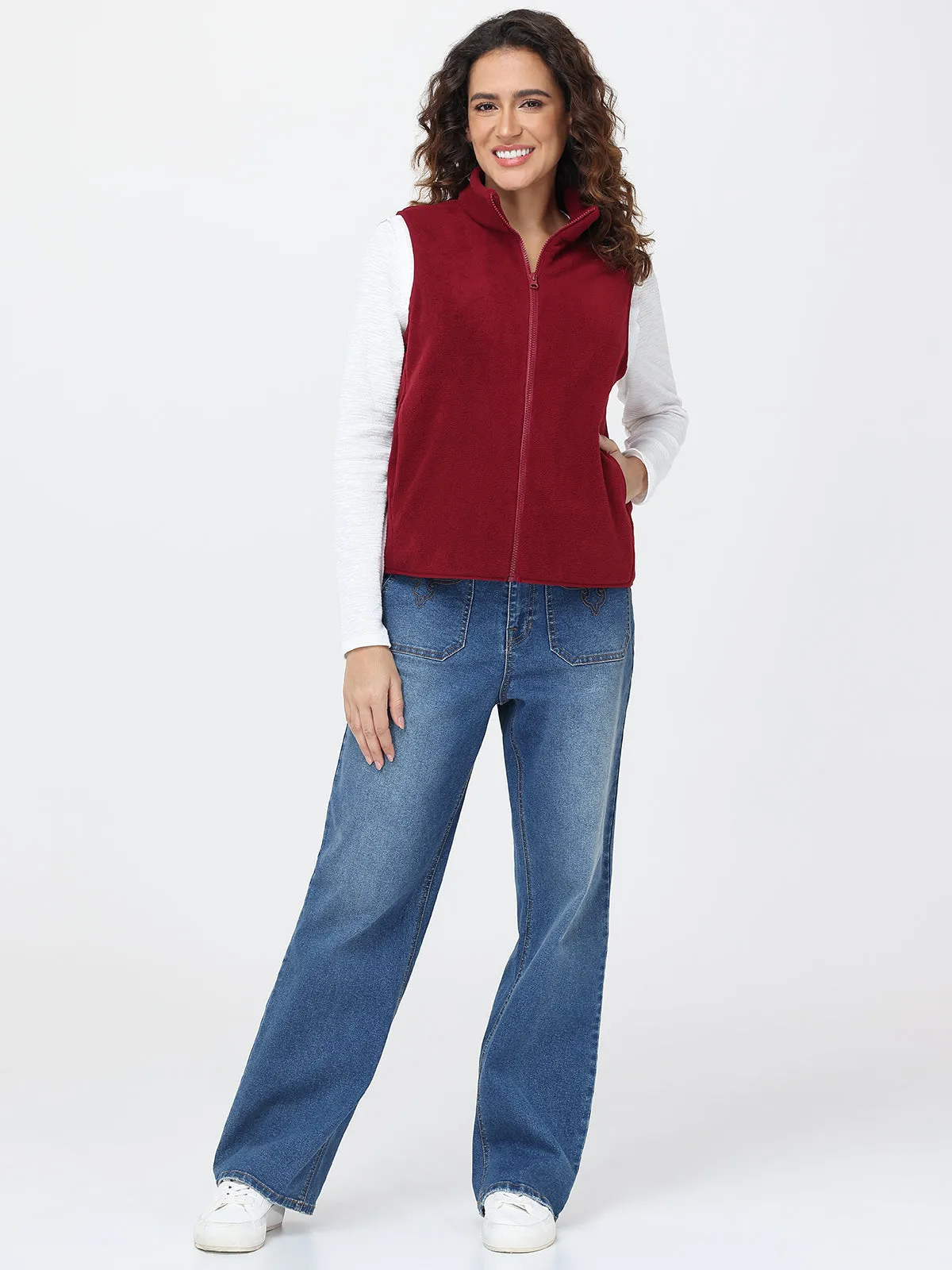 Zip-Front Microfleece Vest sold by 89th & Madison product image thumbnail 5